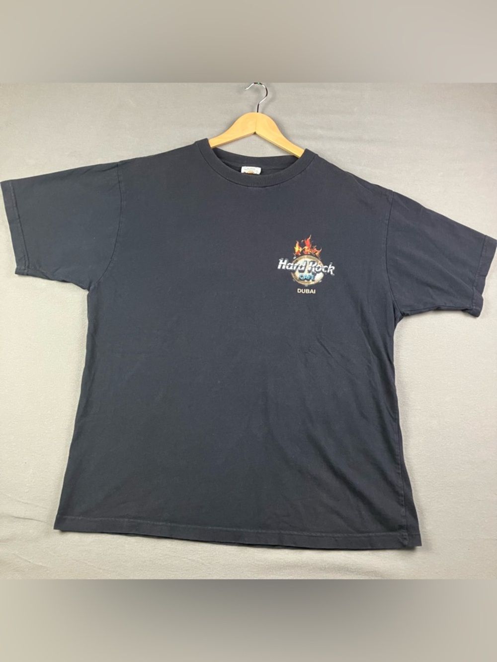 Vintage Hard Rock Cafe Dubai T Shirt Global Tribe Rock & Roll Men Size XL Black